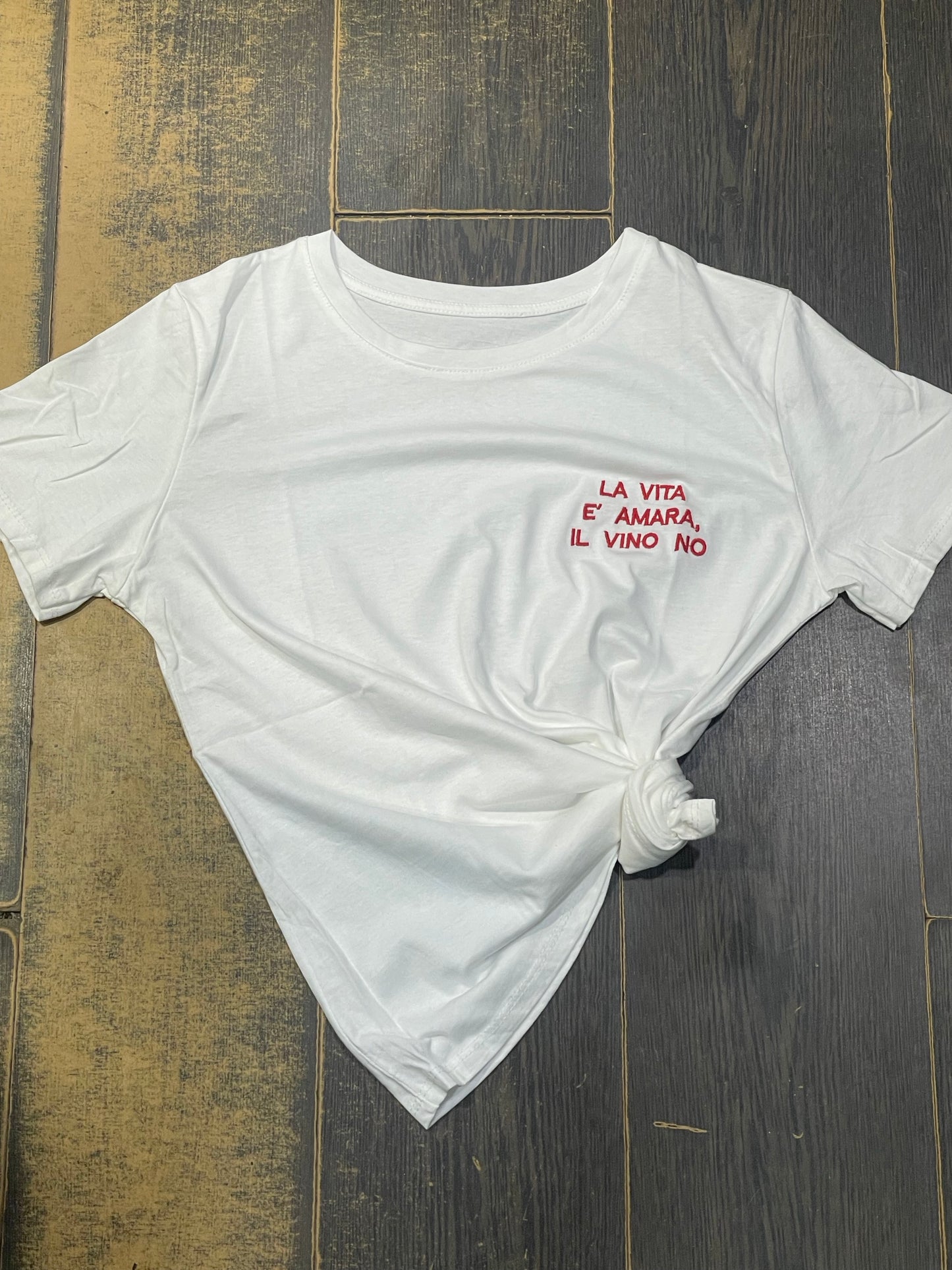 T-shirt la vita è amara il vino no
